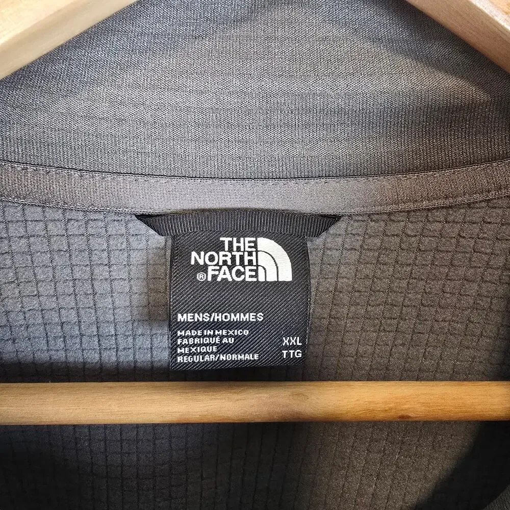 The North Face Men Size XXL Cedar Trail Grid Fleece Full Zip Jacket Smoked Pearl